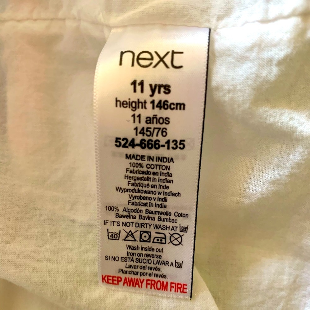🦋3/$20 Next Girls Plaid Cotton Dress Sz 11 years - Picture 5 of 5